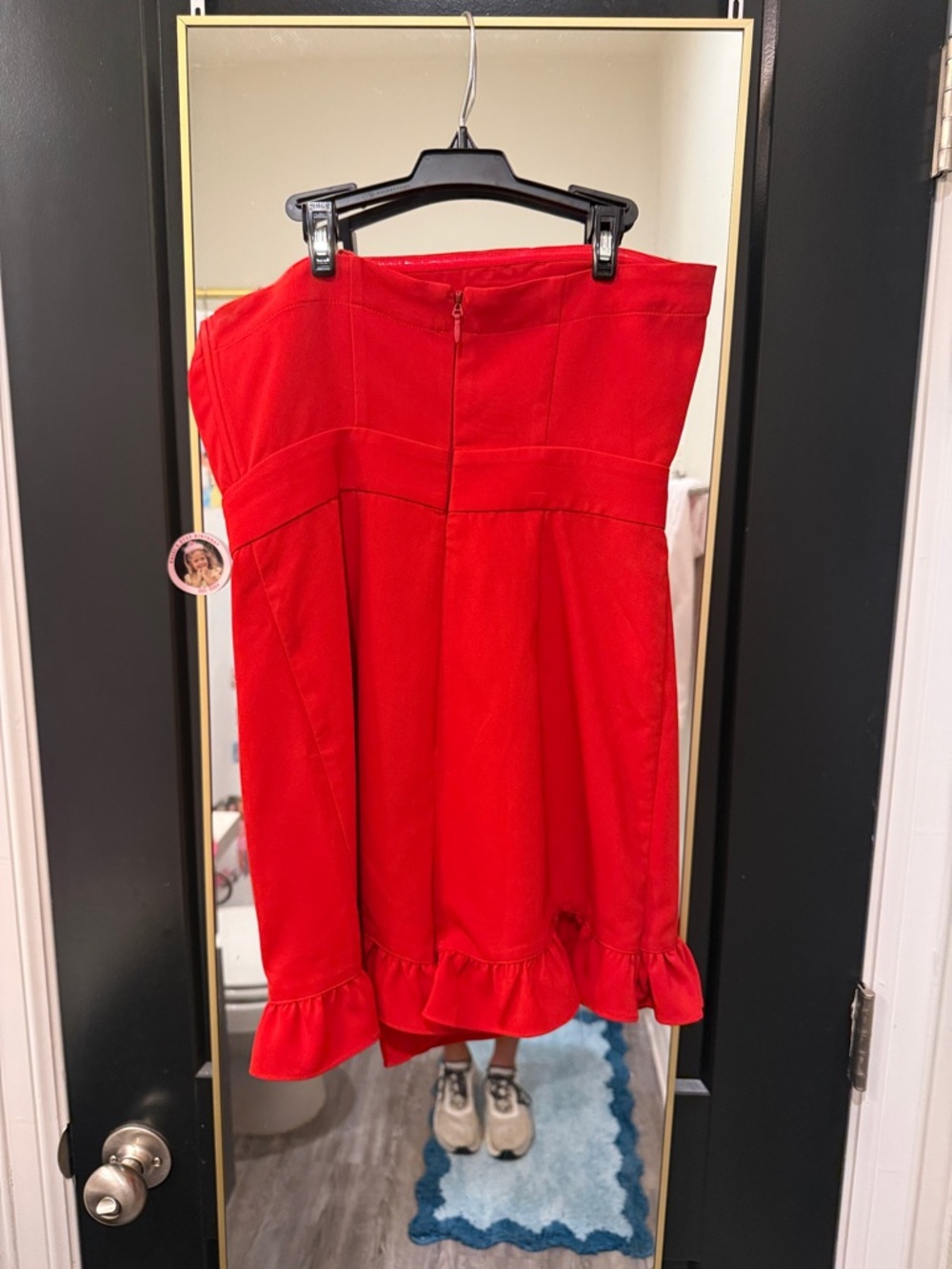 Likely Red One-Shoulder Ruffle Romper - Picture 3 of 3